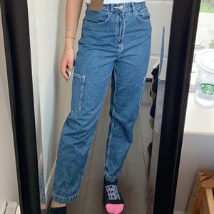 Denim Cargo Jeans
